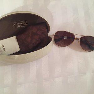 Coach Aviator Brown Sunglasses